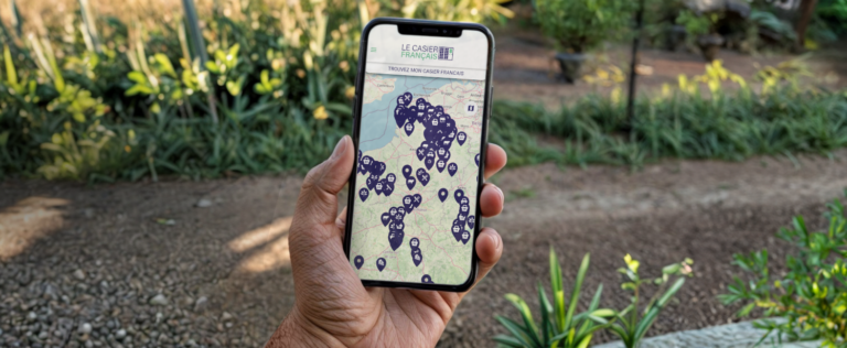 Smartphone displaying the mobile application and the locations of operating vending machines
