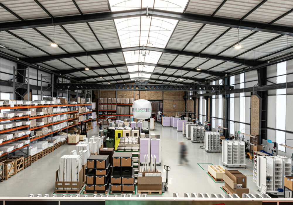 Atelier de production de Le Casier Français situé dans les Hauts-de-France, fabriqué en France