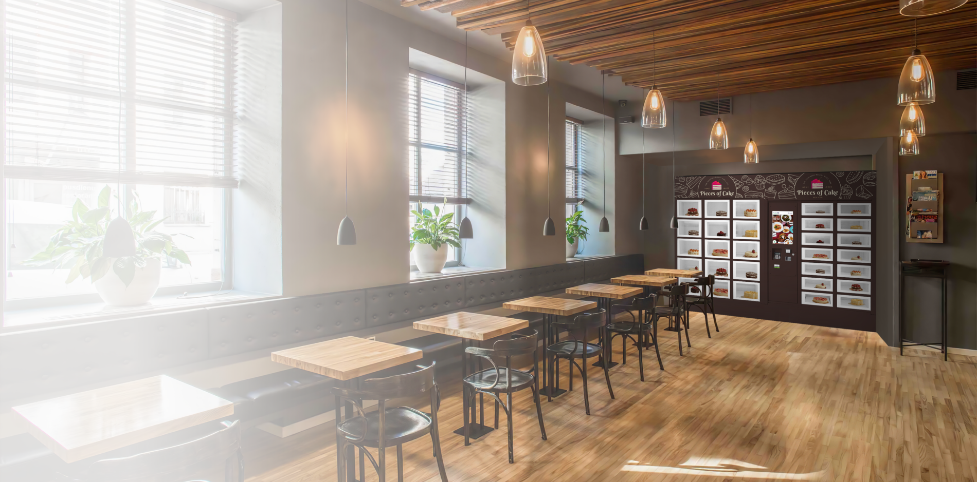 Distributeur automatique Le Casier Français personnalisé pour un pâtissier qui vend ses gâteaux en libre-service