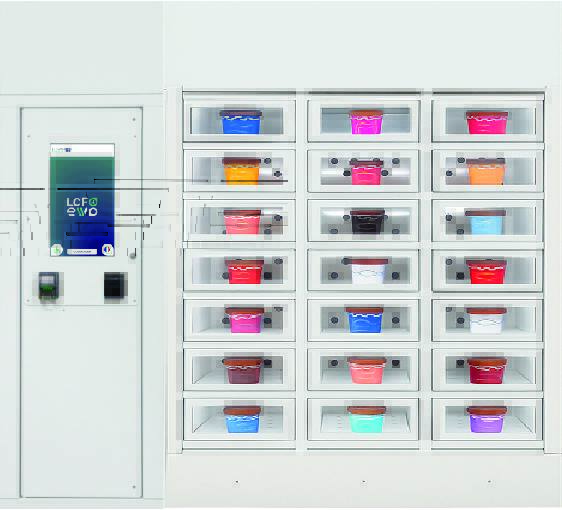image of our 21-compartment frozen locker module
