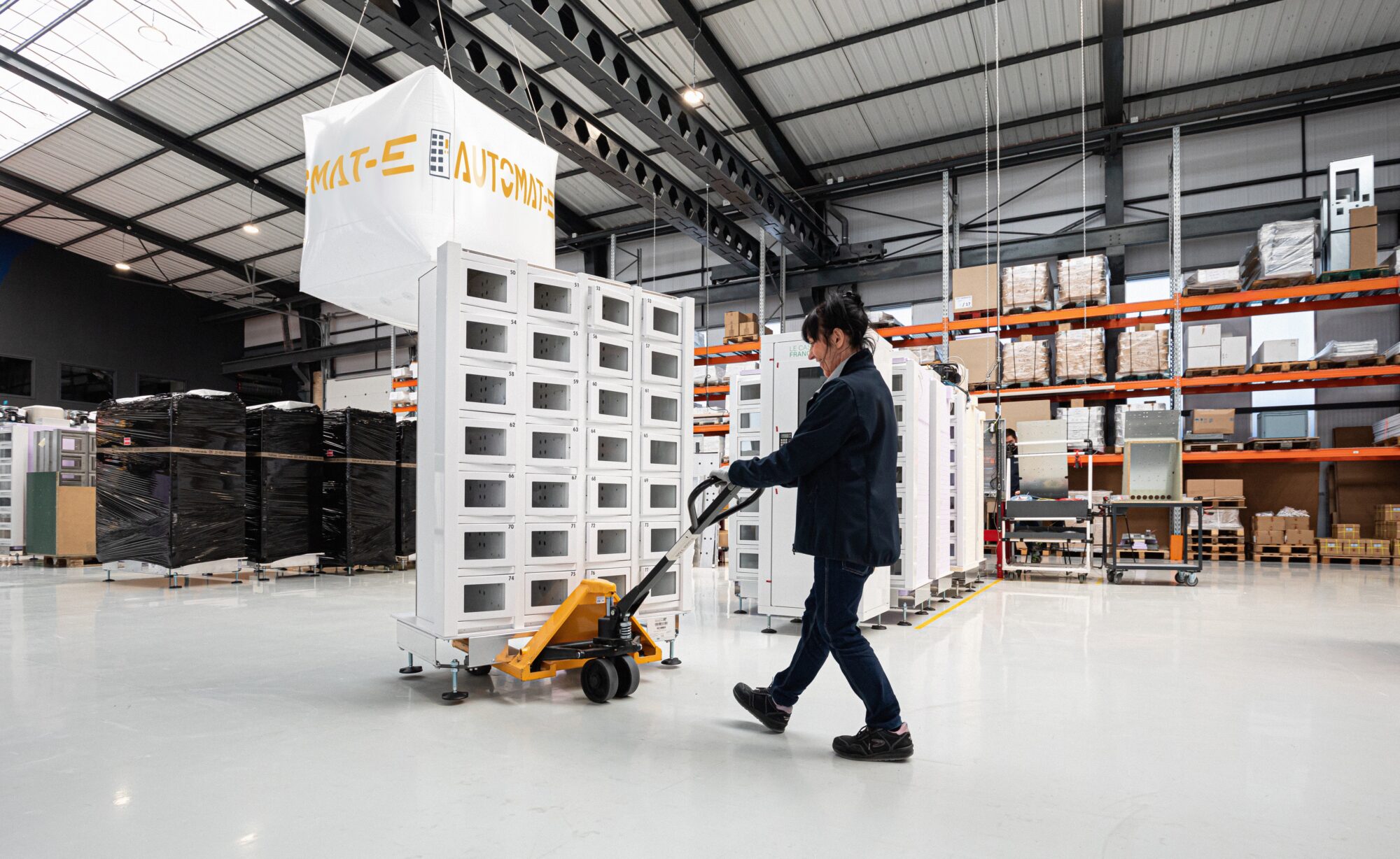 Automat-e technician in the vending machine production workshop