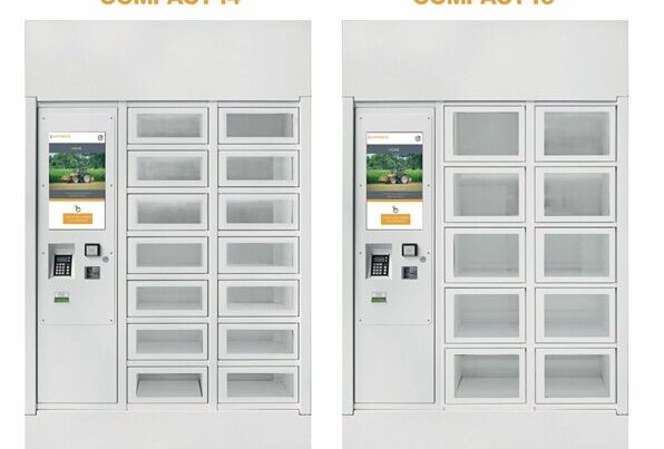 Compact lockers for direct sales in small spaces
